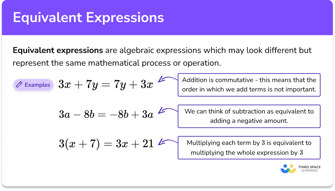 Equivalent expressions