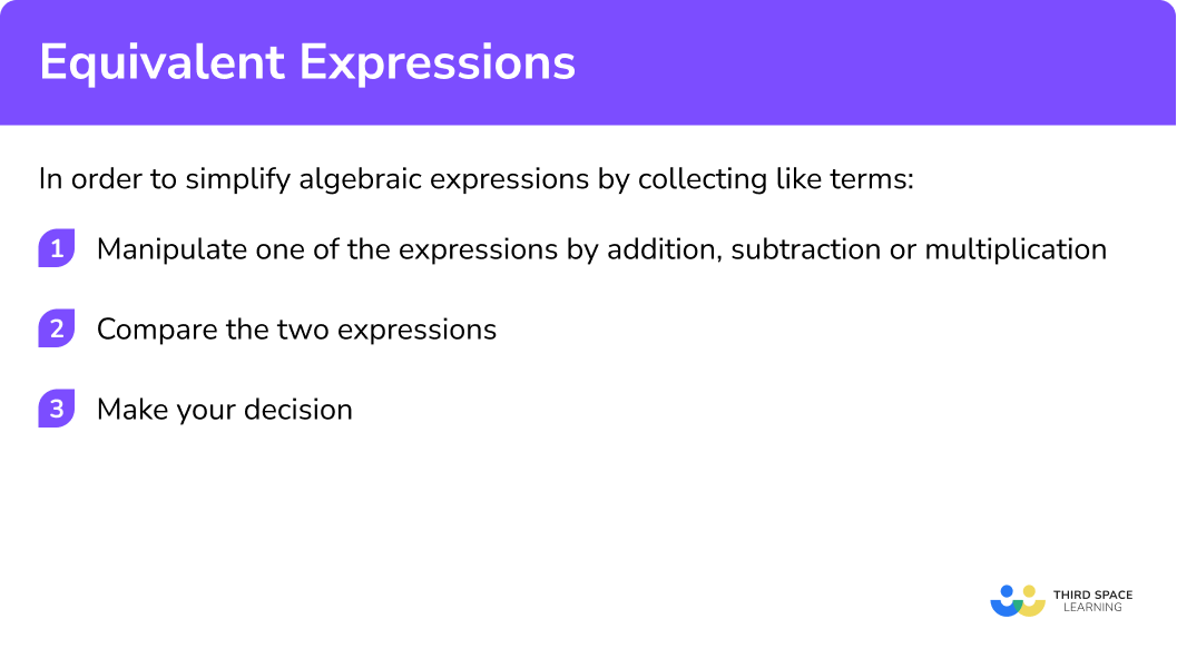 Explain how to use equivalent expressions