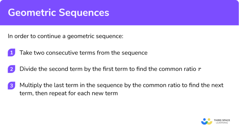 Geometric Sequences - GCSE Maths - Steps & Examples