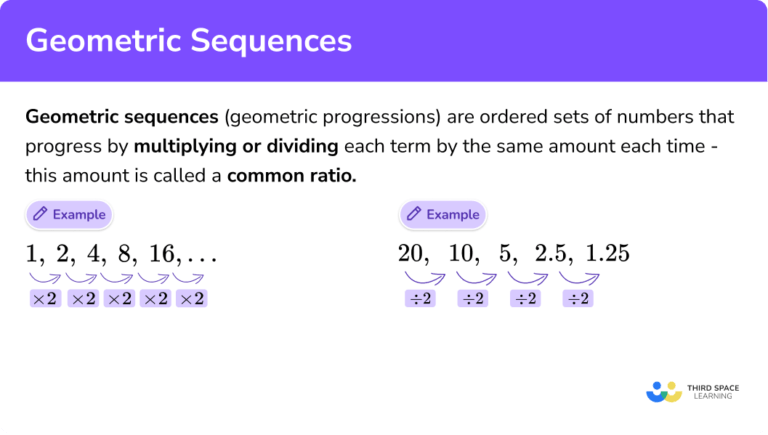 Geometric Sequences - GCSE Maths - Steps & Examples