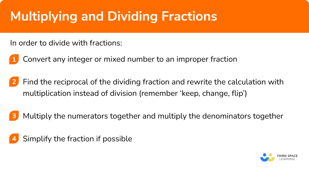 Explain how to divide with fractions