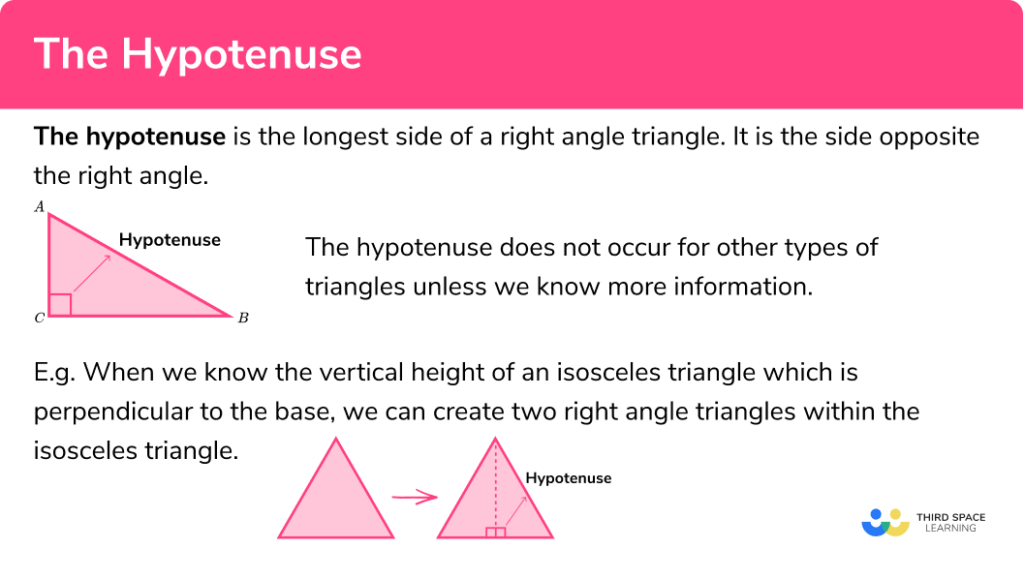 Hypotenuse GCSE Maths Steps, Examples & Worksheet