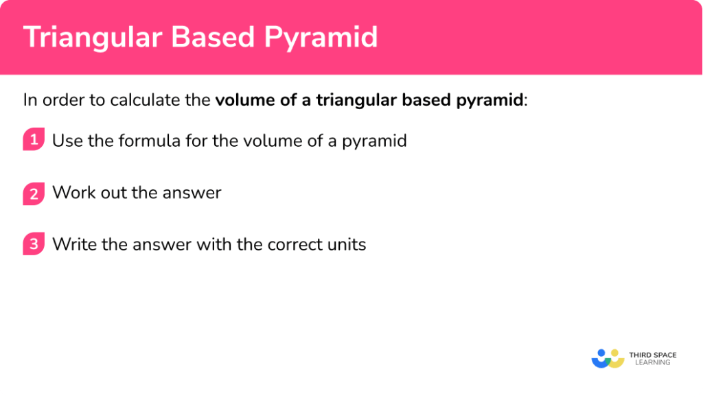 Triangular Based Pyramid GCSE Maths Steps & Examples