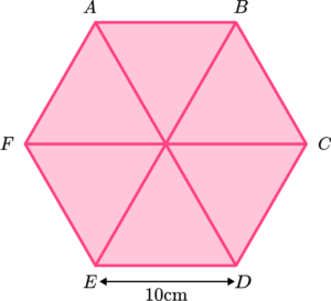 Area of a hexagon example 4 step 1