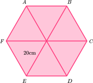 Area of a hexagon example 6 step 1