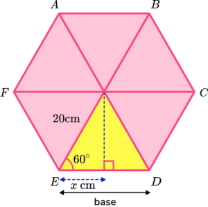 Area of a hexagon example 6 step 2