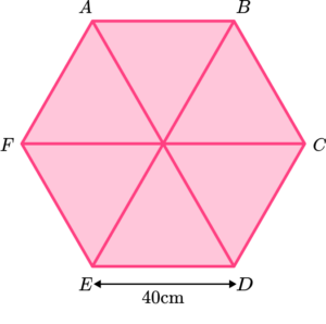 Area of a hexagon GCSE question 2