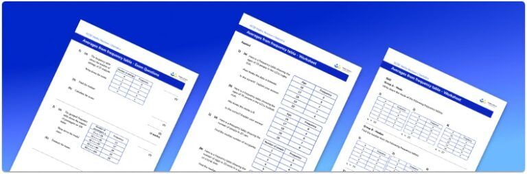 Averages From Frequency Table Worksheet - GCSE Maths [FREE] - Third ...