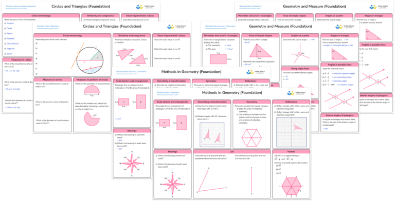 [FREE] GCSE Geometry & Measure Revision Mats