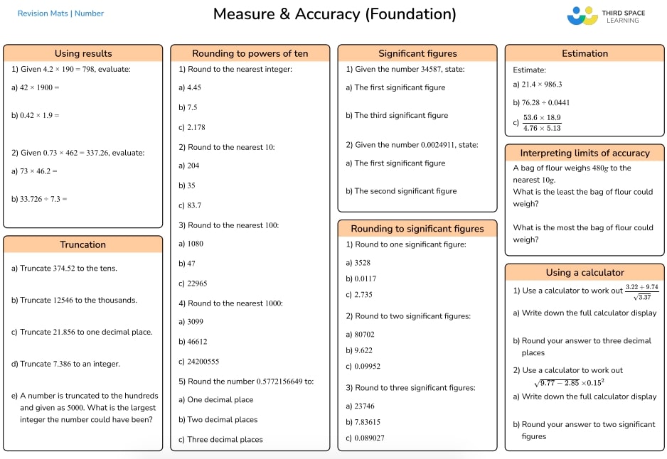 measure maths mat foundation