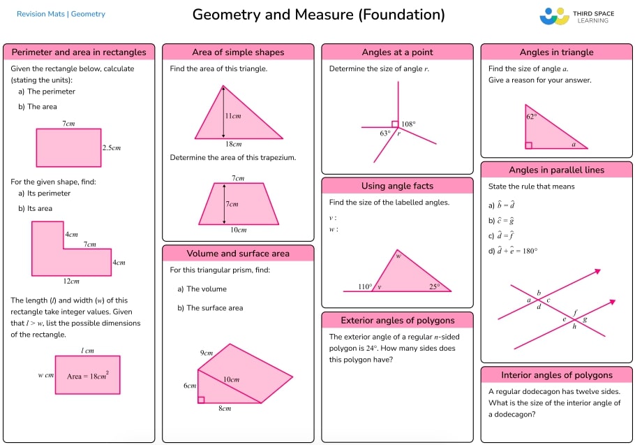 measure maths mat foundation