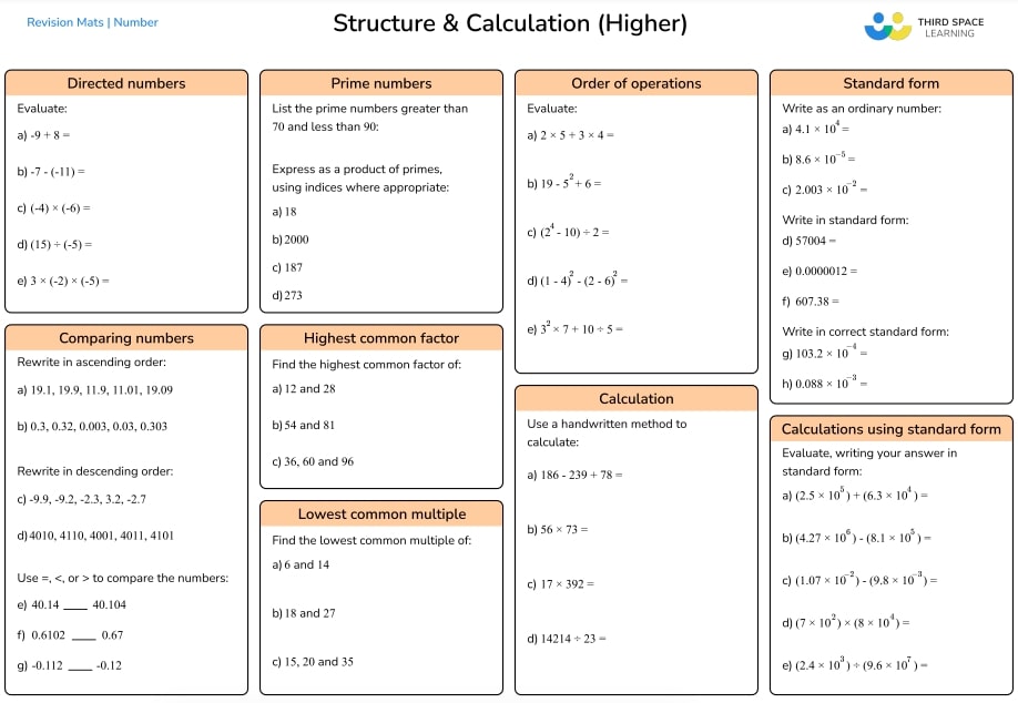 structure maths mat higher