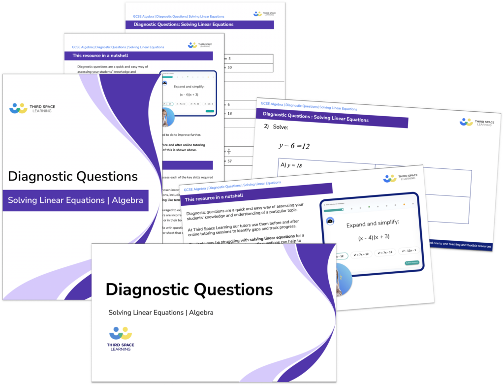 [FREE] GCSE Diagnostic Questions Solving Linear Equations