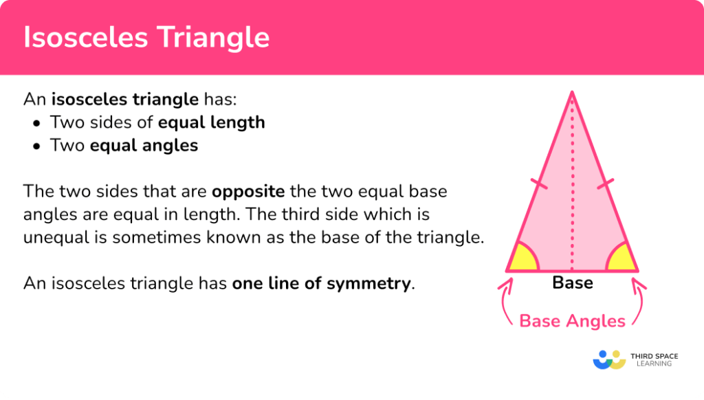 Isosceles Triangle Gcse Maths Steps Examples Worksheet