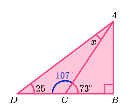 Right Angle Triangle example 3 step 1
