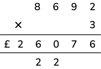 long multiplication method