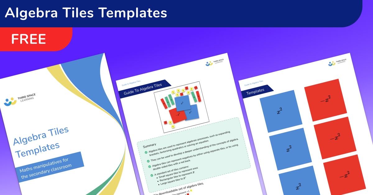 [FREE] Algebra Tiles Templates Third Space Learning