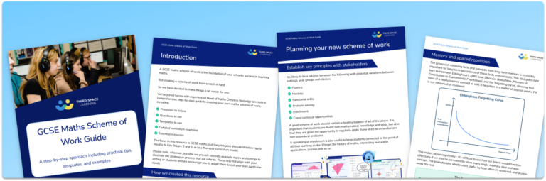 [FREE] GCSE Maths Scheme of Work Guide - Third Space Learning