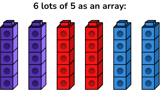 6 lots of 5 as an array