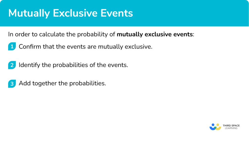 Mutually Exclusive Events - GCSE Maths - Steps & Examples