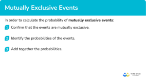 Mutually Exclusive Events - GCSE Maths - Steps & Examples