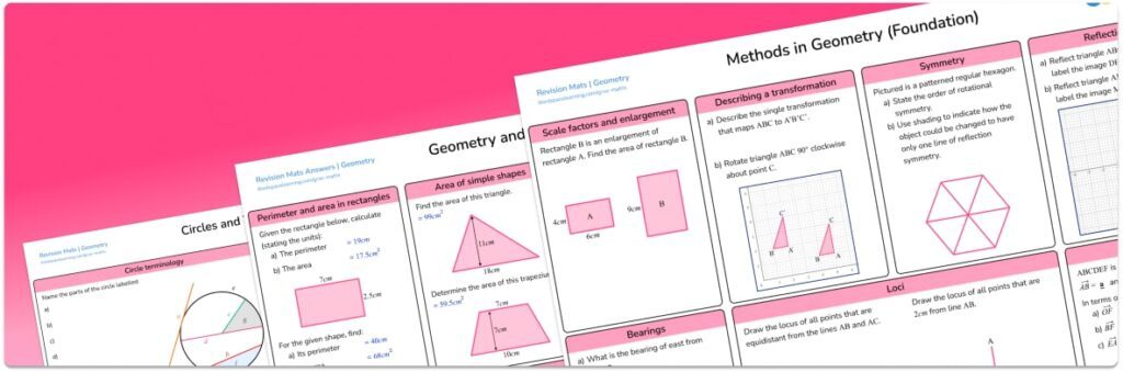 [FREE] GCSE Maths Geometry & Measure Revision Mats - Third Space Learning