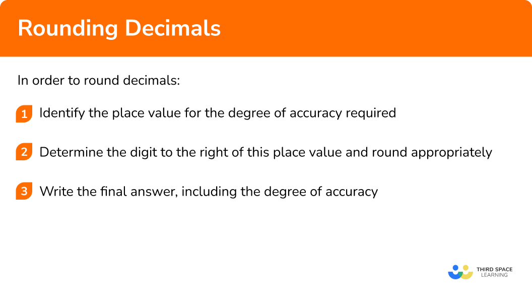 Explain how to round decimals