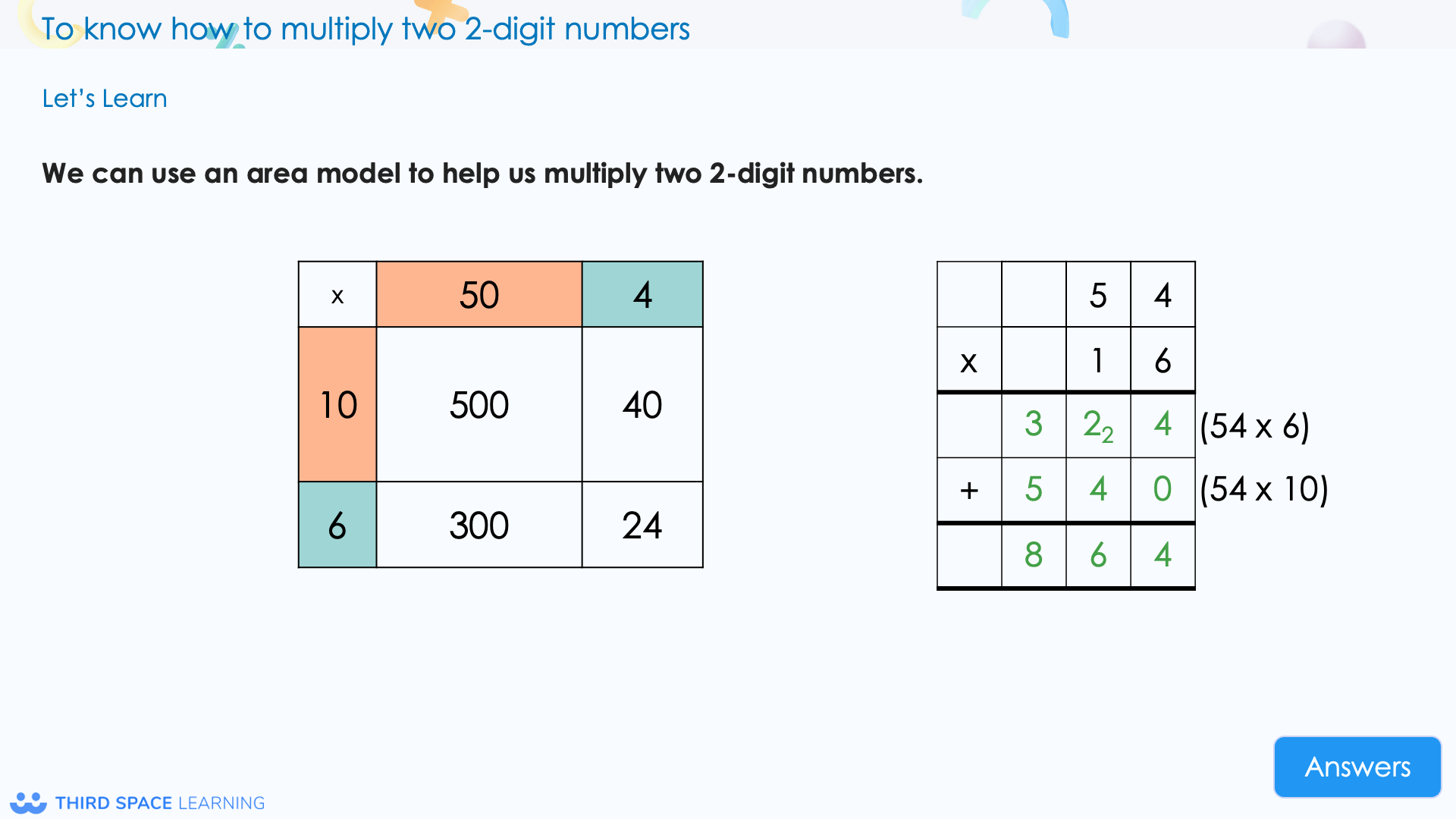 multiplication question slide