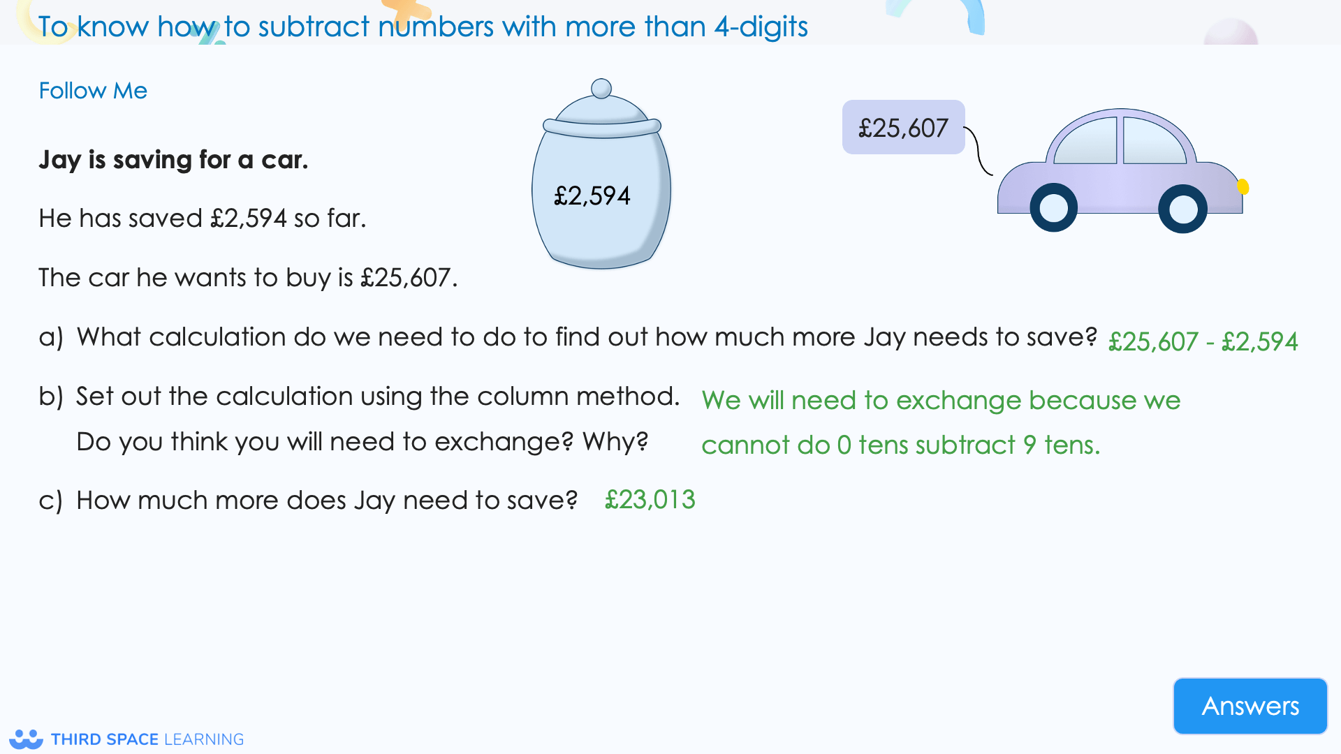 money addition slide