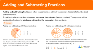 Adding And Subtracting Fractions - Math Guide