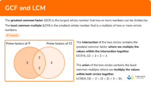 GCF And LCM - Math Steps, Examples & Questions