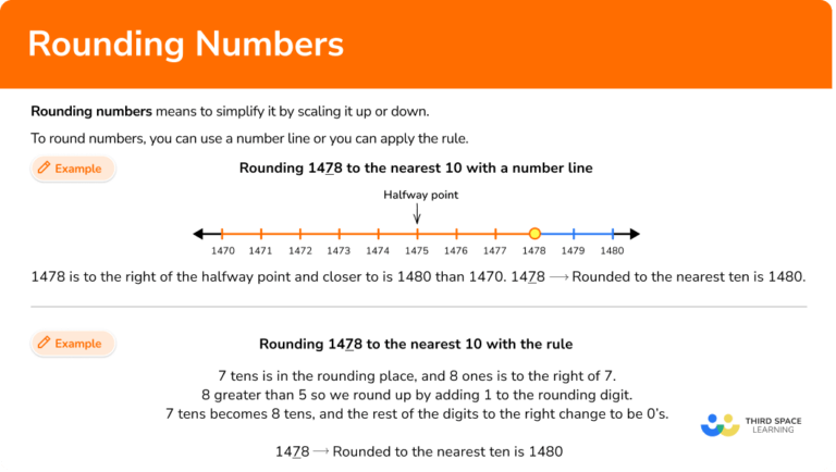 Rounding Numbers - Elementary Math - Steps, Examples & Questions