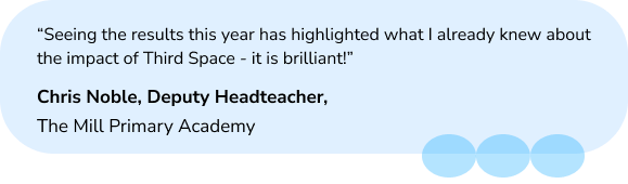 Quote from Deputy Headteacher on impact of Third Space Learning tutoring