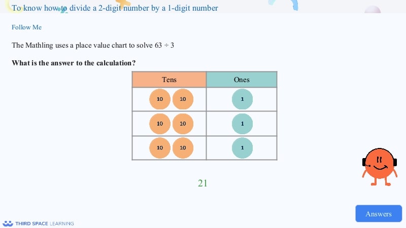 division with counters slide question