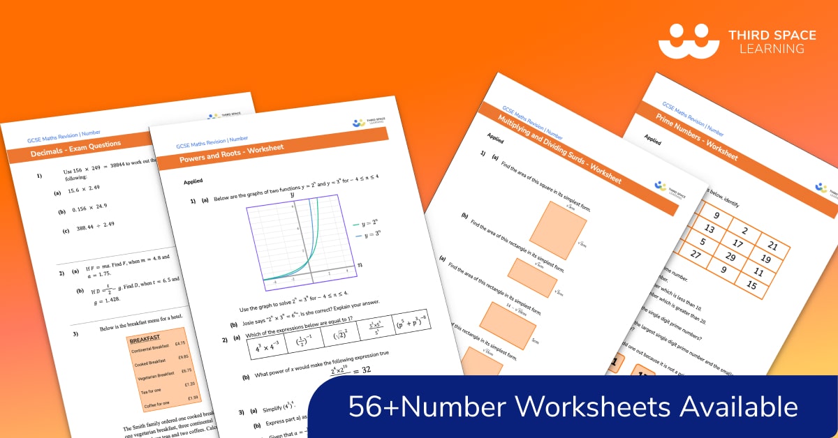 Number Worksheets - GCSE Maths [FREE] - Third Space Learning