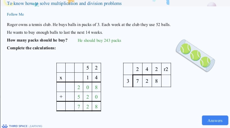 multiplication word problem slide