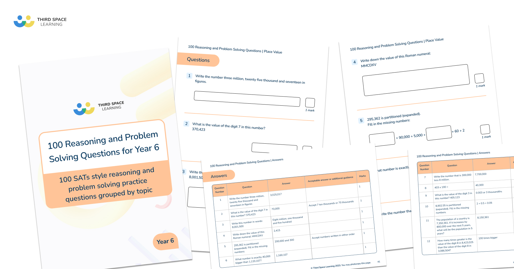 reasoning and problem solving questions year 6