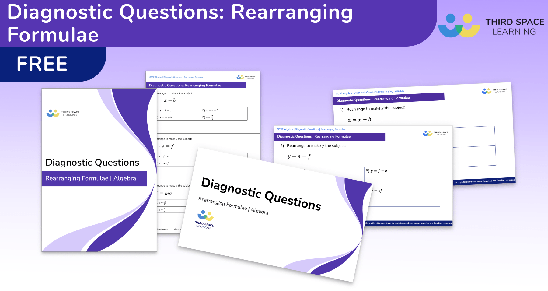 [FREE] GCSE Rearranging Formulae Diagnostic Questions - Third Space ...