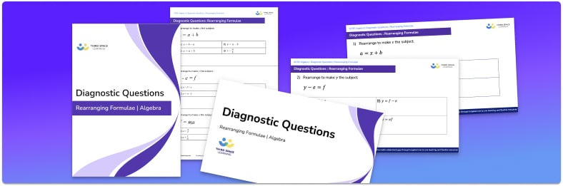 Rearranging formulae Diagnostic Questions