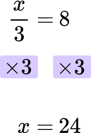 Solve equations with fractions example 2