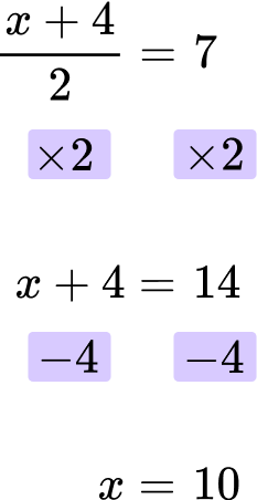 Solve equations with fractions practice question 2