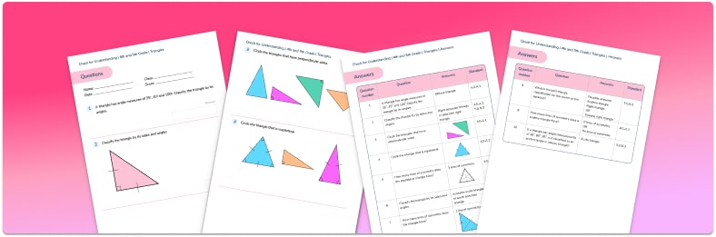 Triangles Check for Understanding Quiz