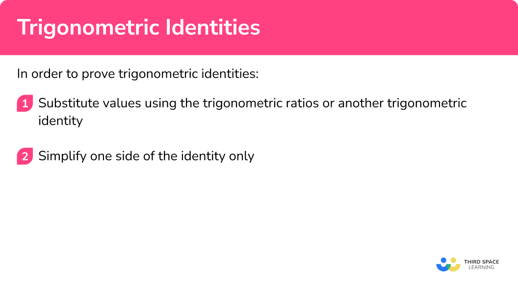Explain how to prove trigonometric identities