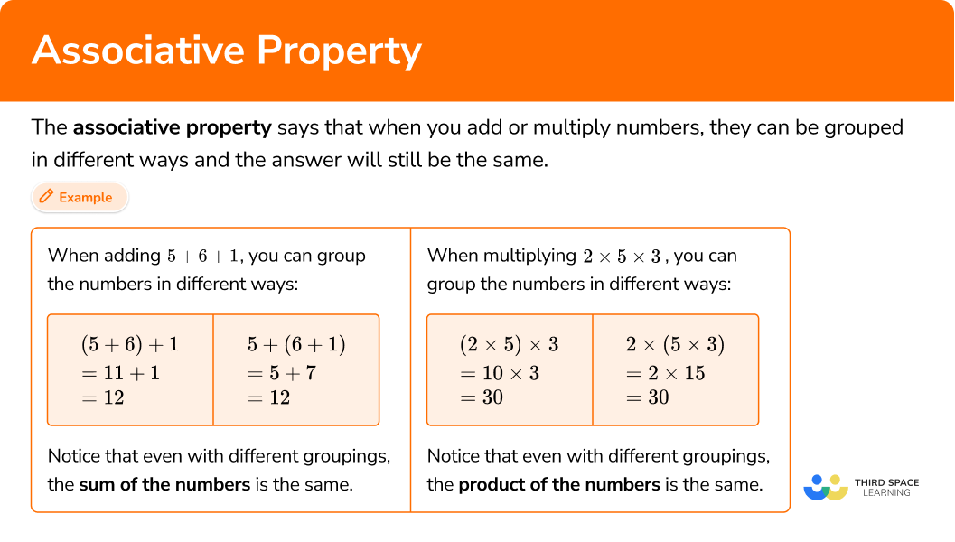 What is the associative property?