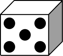 dice that exemplifies perceptual subitizing