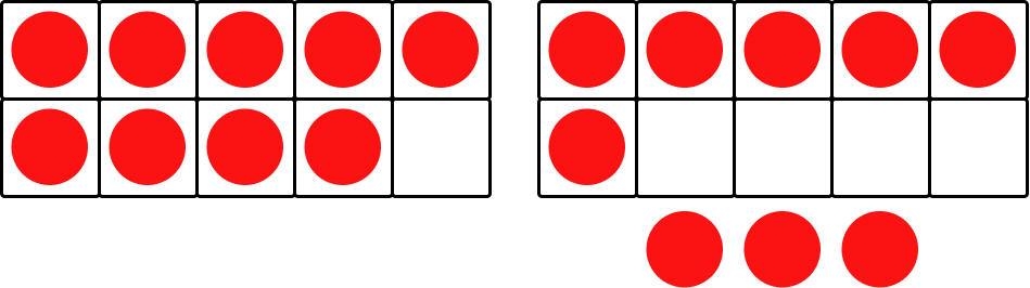 ten frame for subtraction example