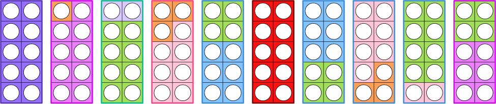 Numicon can use stacking for number bonds