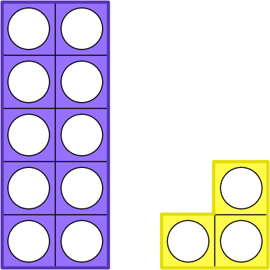 Numicon shapes with 2 colors