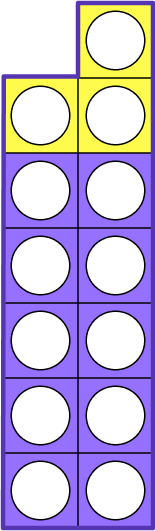 Numicon can be used to subtract numbers