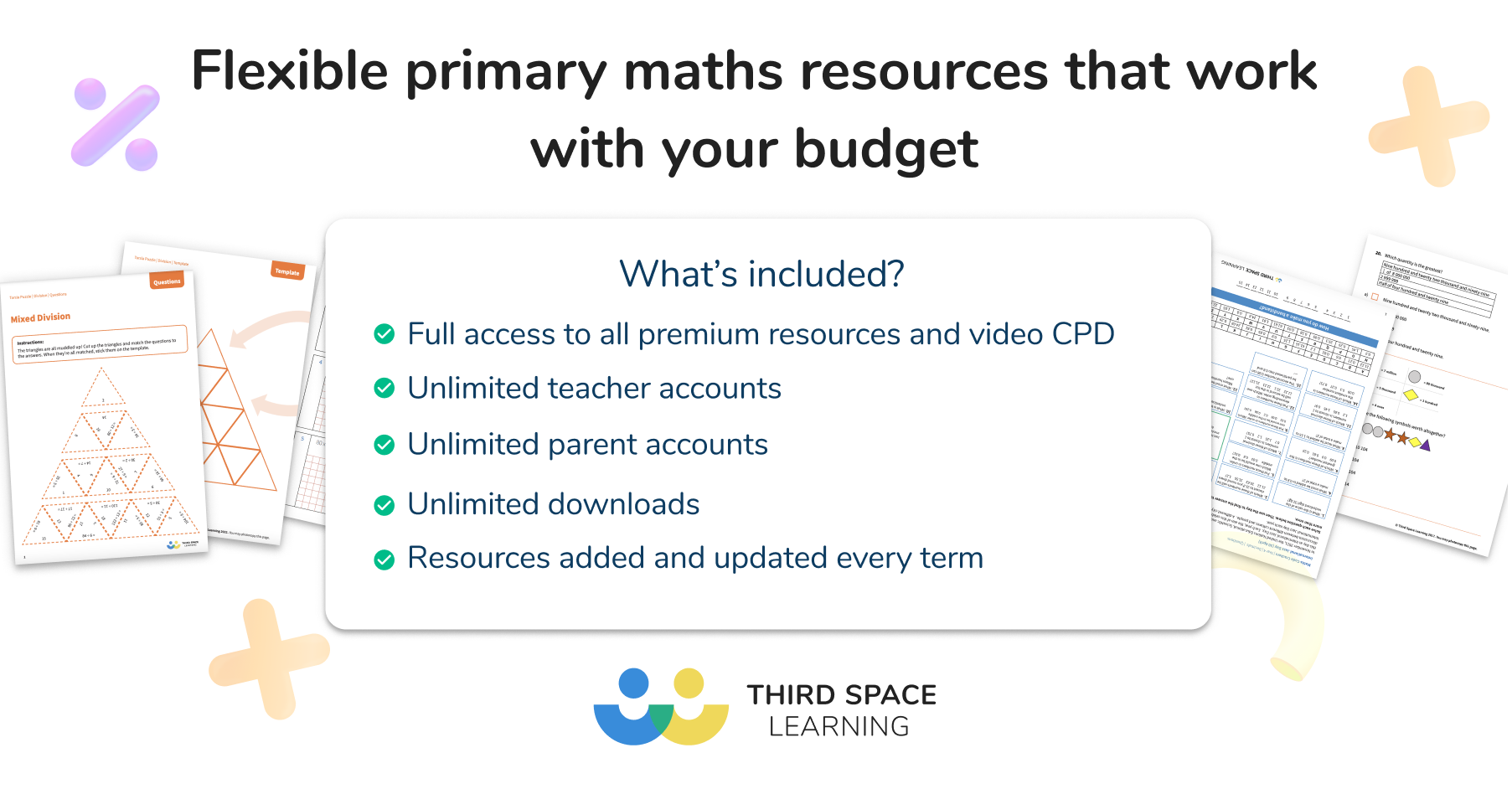 Maths Hub Pricing - Premium Resources - Third Space Learning